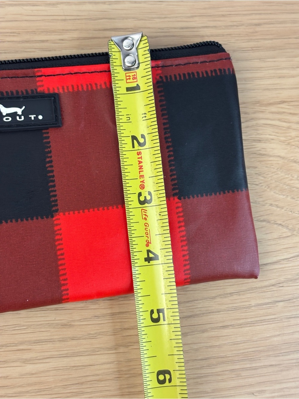 SCOUT Kate Wristlet Red & Black Buffalo Check NWT Signature Dachshund Logo - Picture 8 of 8